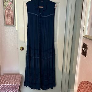 Free People Deep Blue Maxi Dress